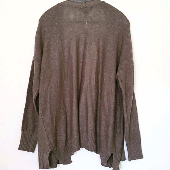 Open Front Sage Green Cozy Cardigan - Picture 2 of 4